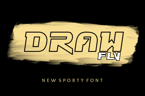 Draw Fly: A Bold and Chunky Lettered Display Font for Creative Impact