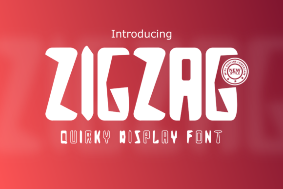 Zigzag: A Joyful and Quirky Display Font for Creative Designs